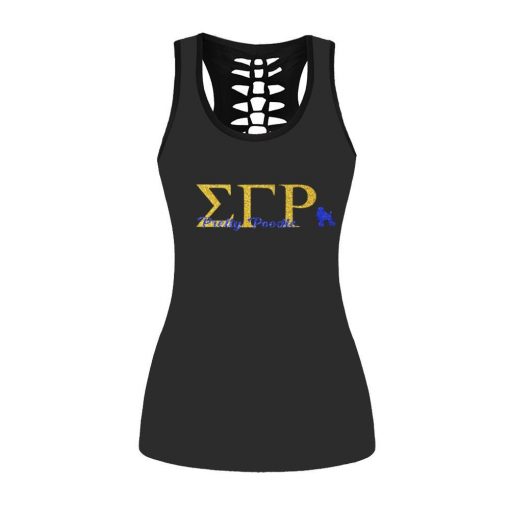 Sigma Gamma Rho Pretty Poodle Glitter Tank-Top And Legging 3D All Over Print