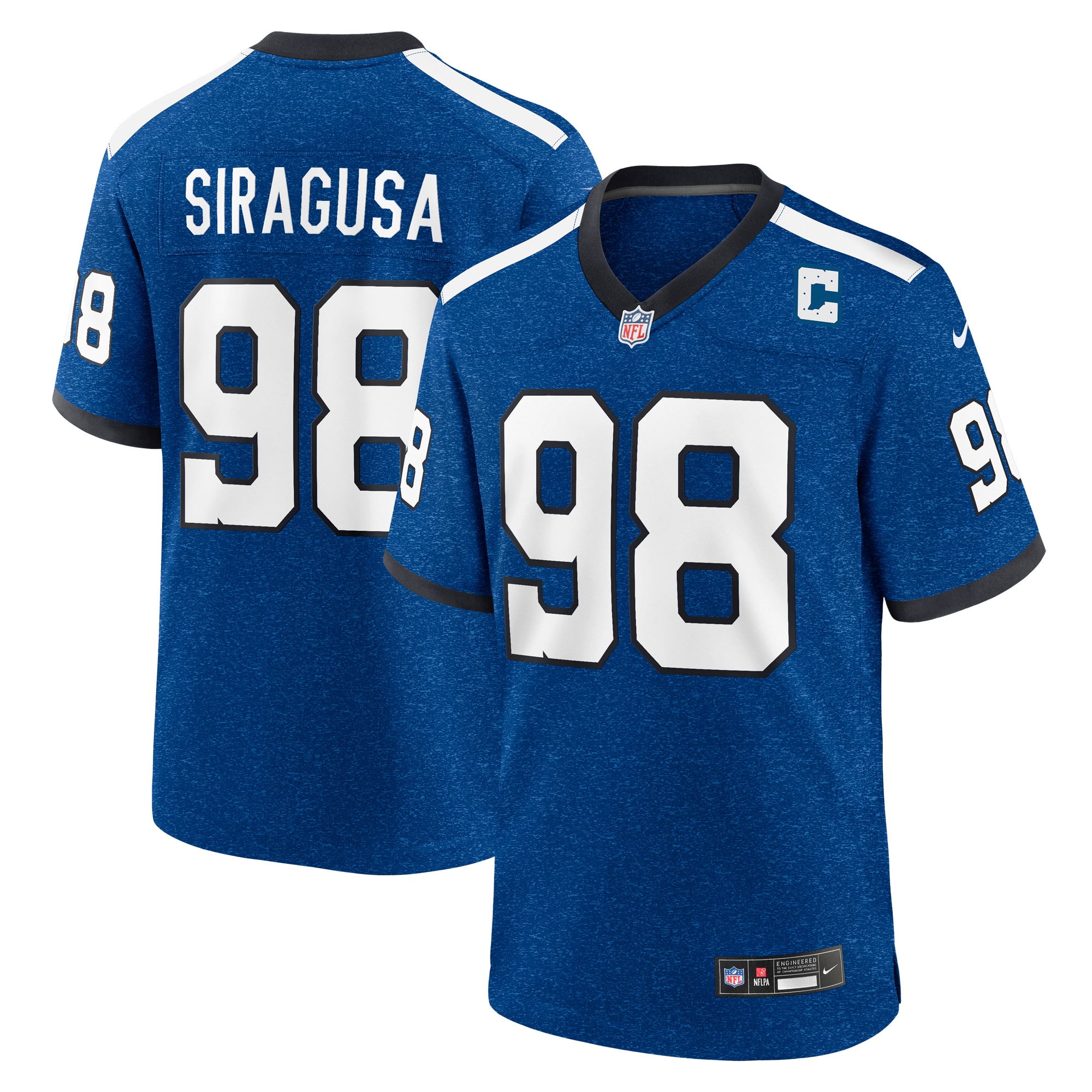 Tony Siragusa Indianapolis Colts Indiana Nights Alternate Game Jersey – Royal