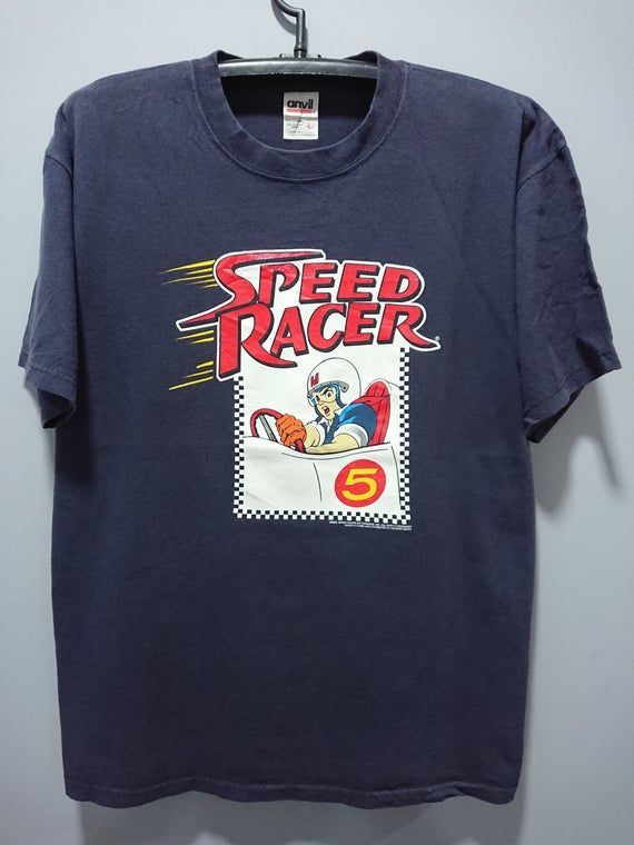 Vintage 2002 Speed Racer Vintage Shirt Mach Gogogo Japanese Gogogo Hepburn Automobile Racing Tatsuo Yoshida Manga Shirt