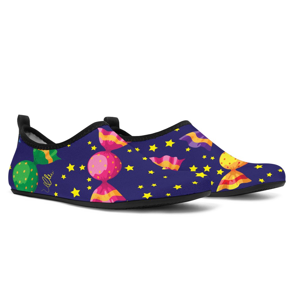 Candy Pattern Print Design Ca06 Aqua Water Shoes