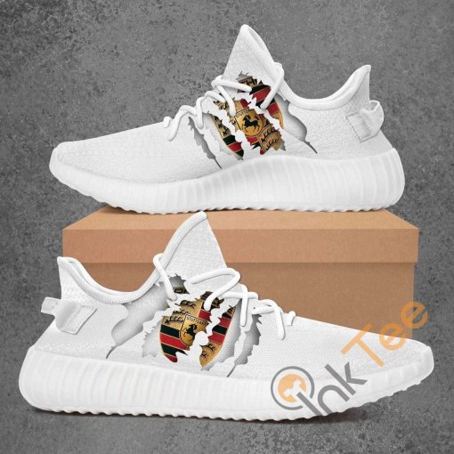 Porsche Car Custom Shoes Personalized Name Yeezy Sneakers