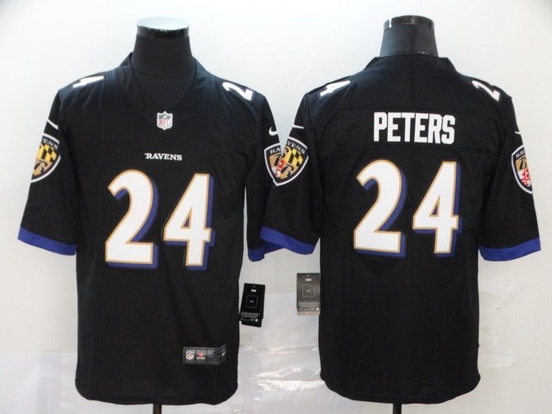 Baltimore Ravens Marcus Peters #24 2020 NFL Black Jersey Jersey