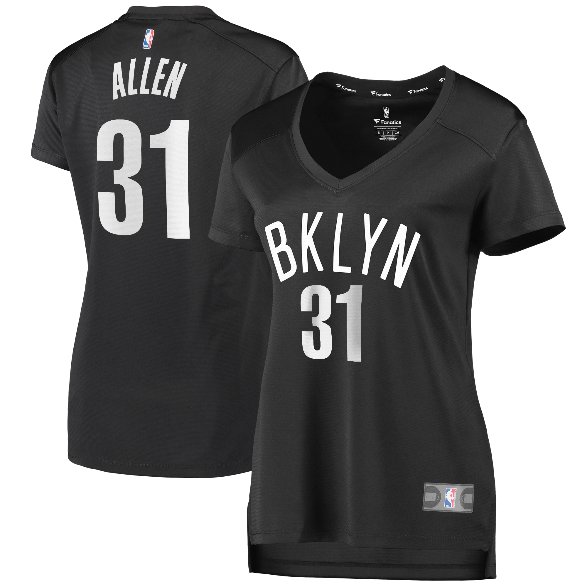 Jarrett Allen Brooklyn Nets Women's Fast Break Player Jersey – Statement Edition – Black