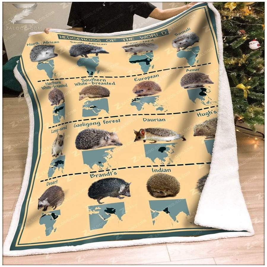 Zalooo – Fleece Blanket – Hedgehog – Hedgehogs Of The World