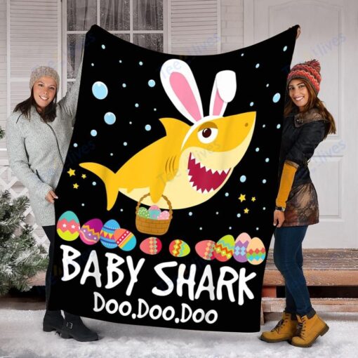 Shark Easter Egg Soft Cozy Lightweight Premium Blanket