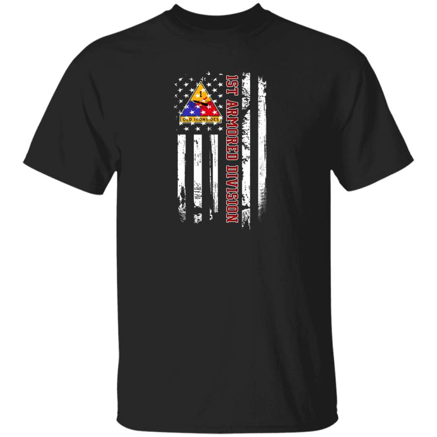 1st Armored Division American Flag Veterans Day Christmas Gift T-Shirt 2400