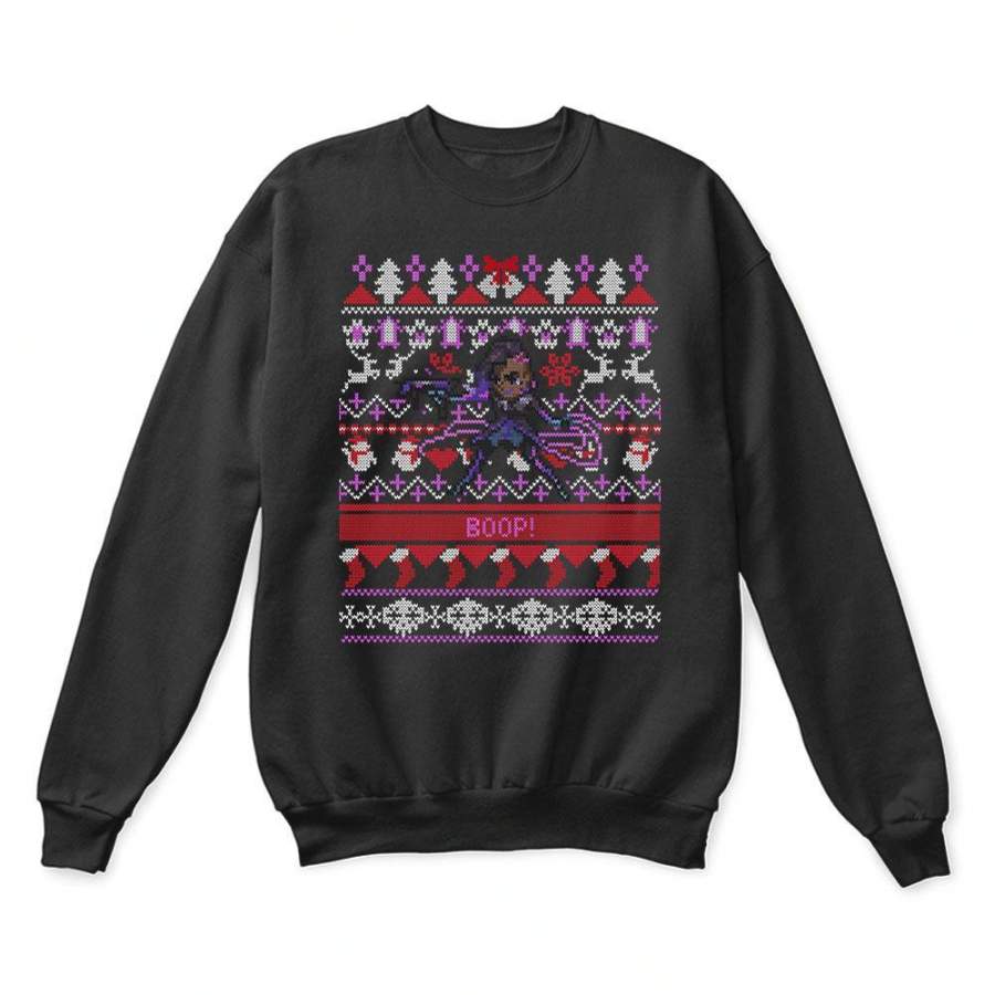 Character Quote Boop! Sombra Overwatch Christmas Ugly Sweaters