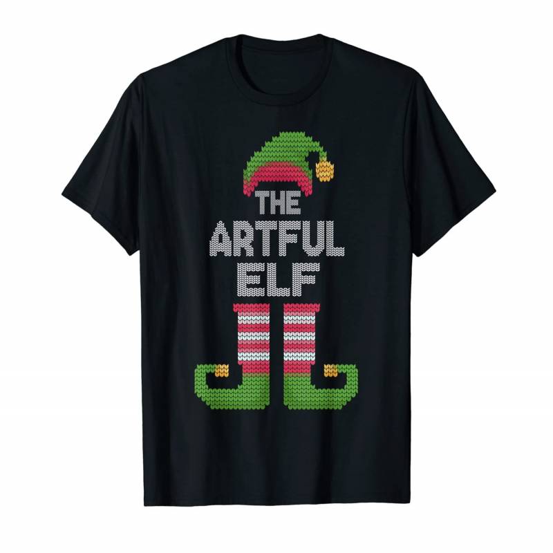 The Artful Elf T-shirt Group Family Matching Ugly Christmas T-shirt