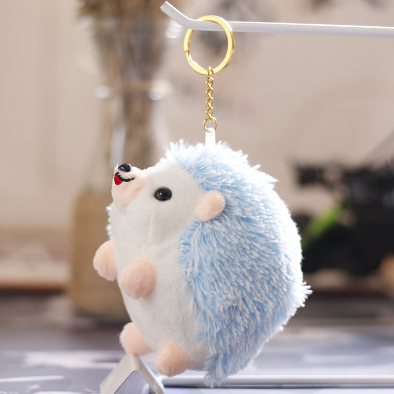 10cm Korean Netred Kawaii Cartoon Hedgehog Doll Plush Keychain Kawaii Keychain Toys Hedgehog Doll Birthday Gift for Kids alx