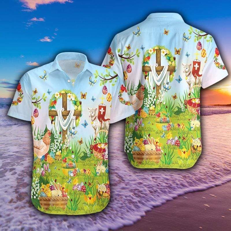 Get Now Jesus Is Risen Happy Easter Hawaii Aloha Shirts Ha26861