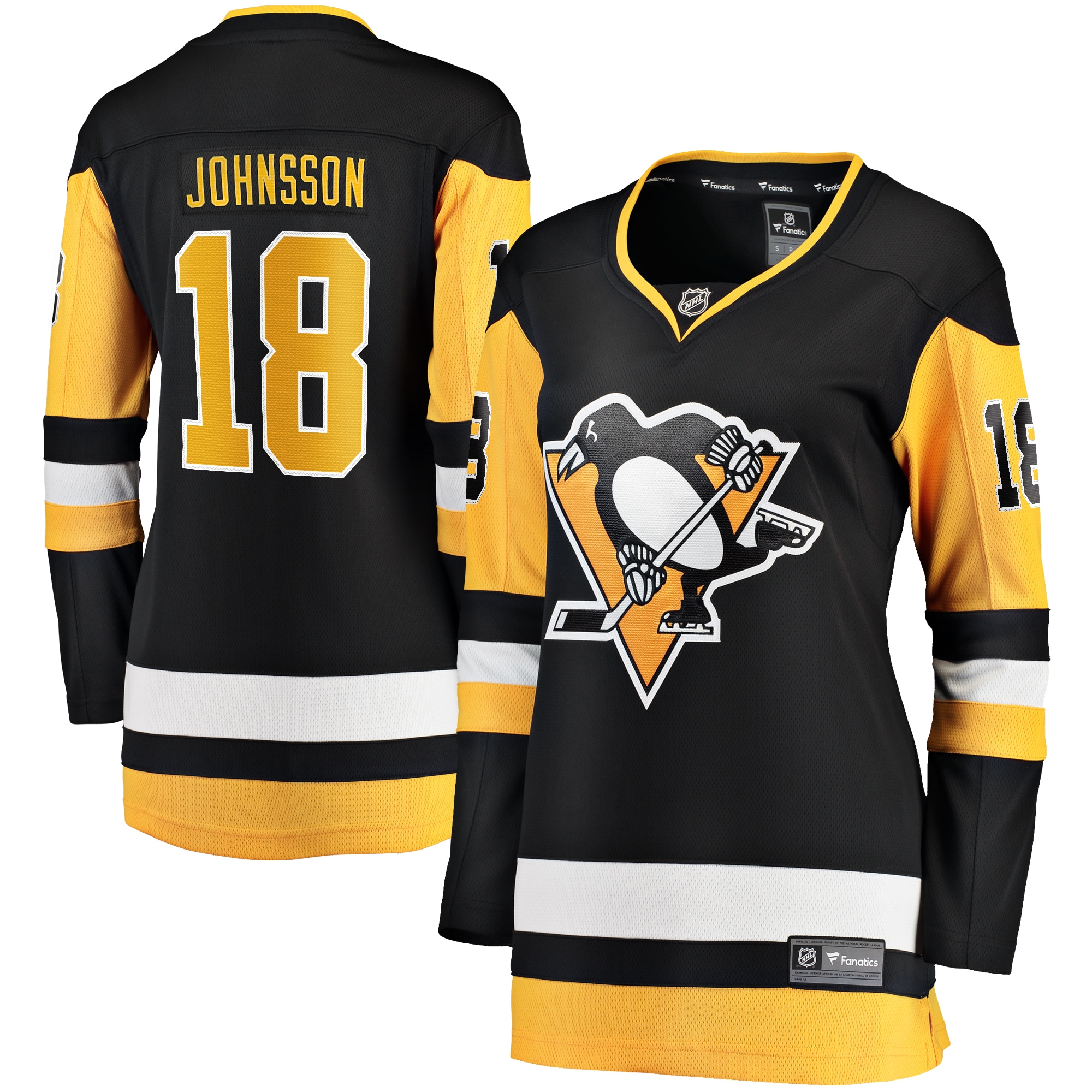 Women's Pittsburgh Penguins Andreas Johnsson Black Home Breakaway Player Jersey