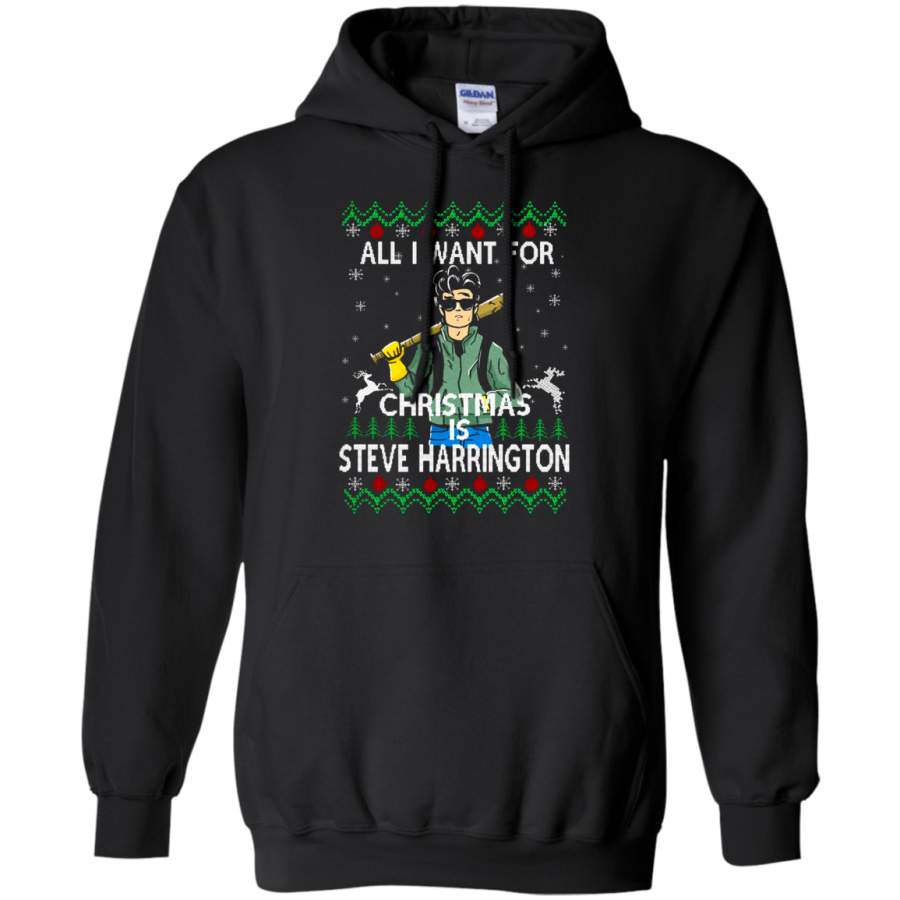 AGR All I Want For Christmas Is Steve Harrington Stranger Things Hoodie