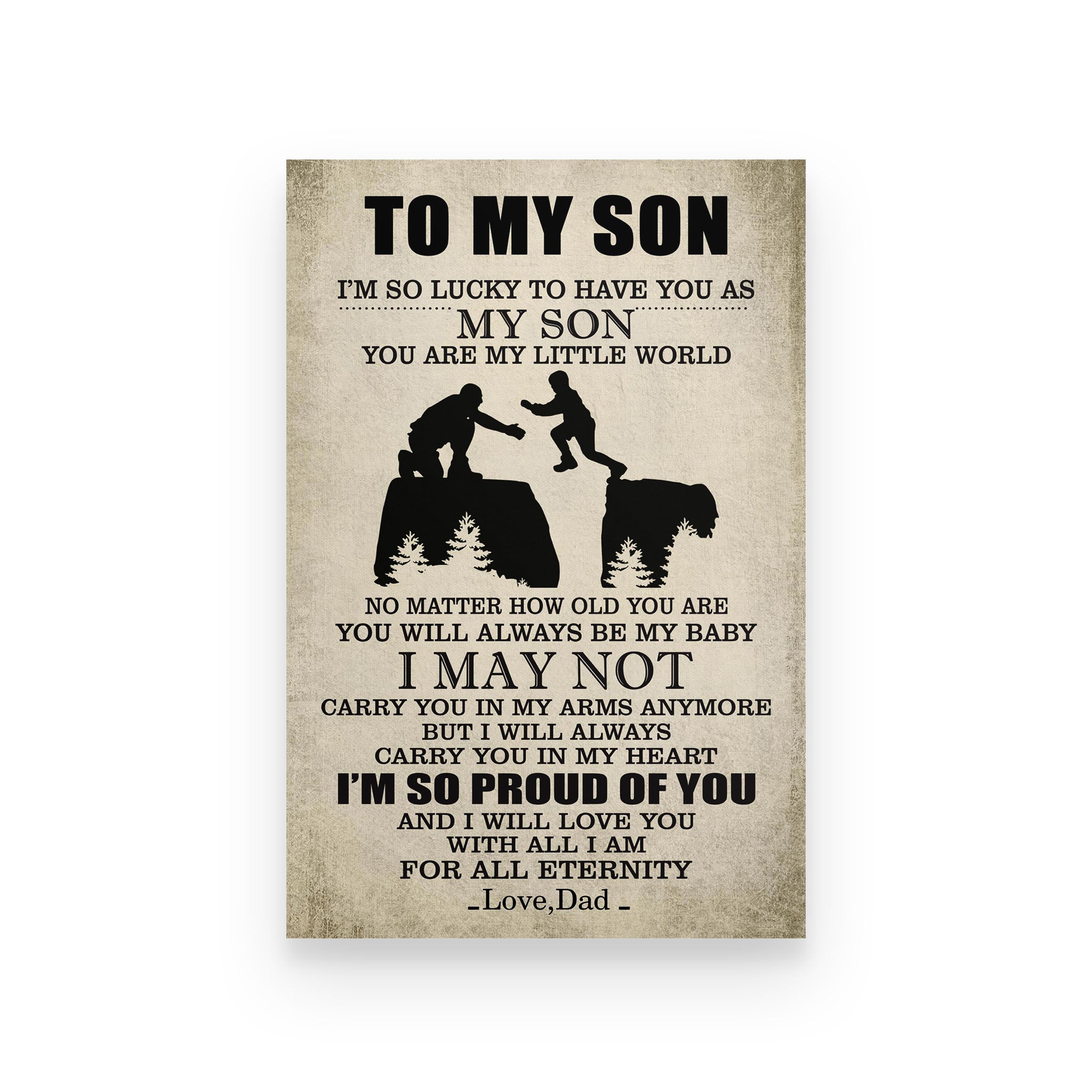 Family poster dad to son I’m so lucky to have you