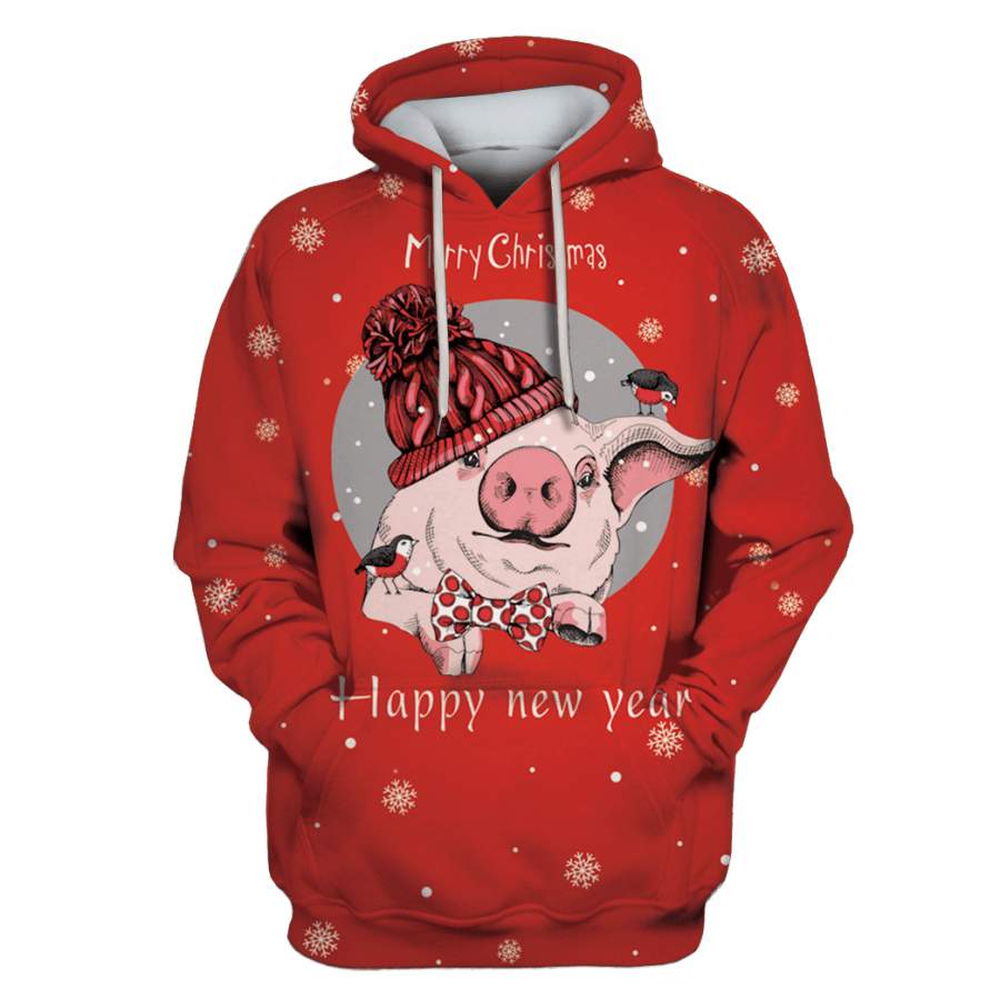 Pig Merry Christmas Custom T-shirt – Hoodies Apparel