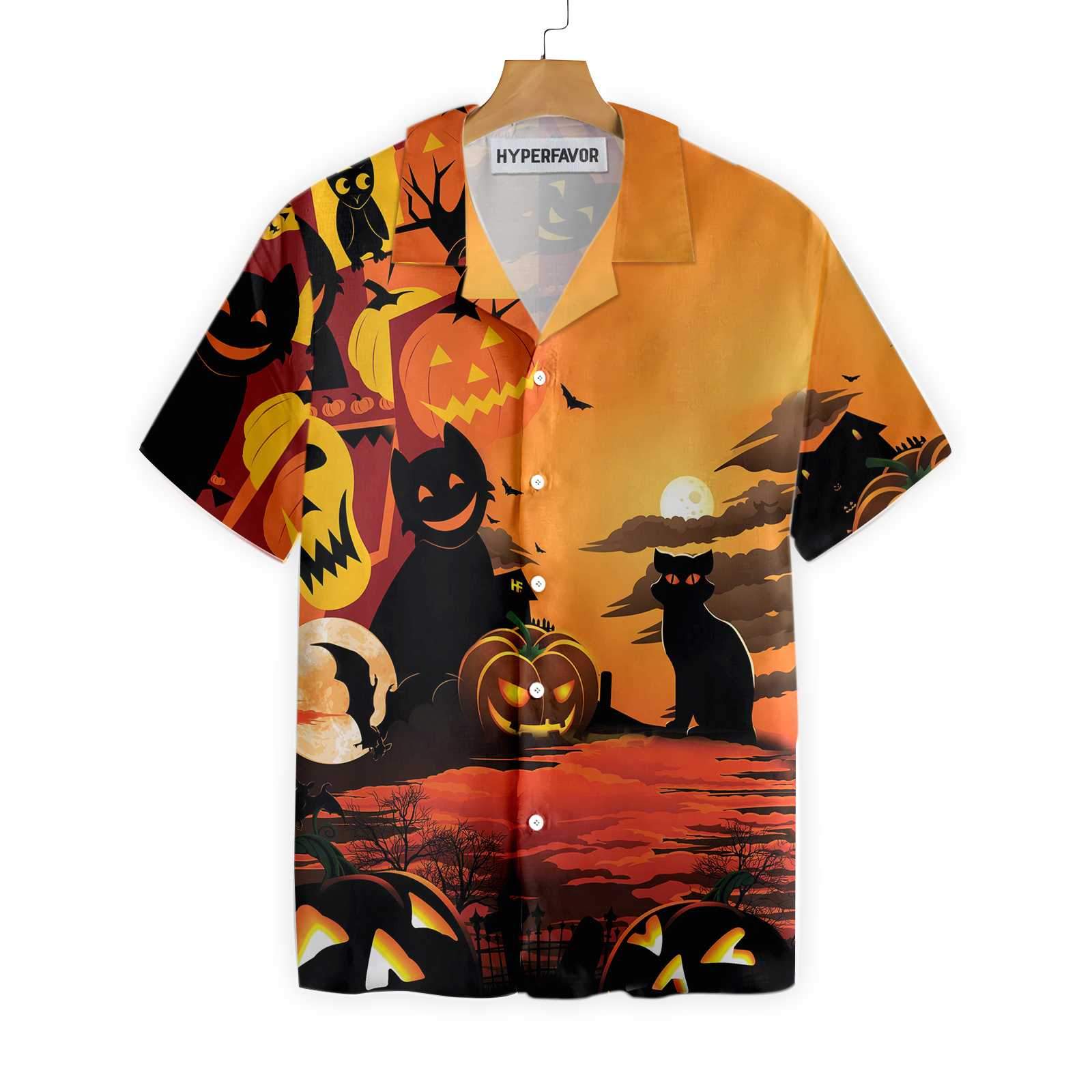 The Halloween Nightmare Halloween Hawaiian Shirt, Halloween Shirt For Men And Women The Pumpkin King Of Rughing