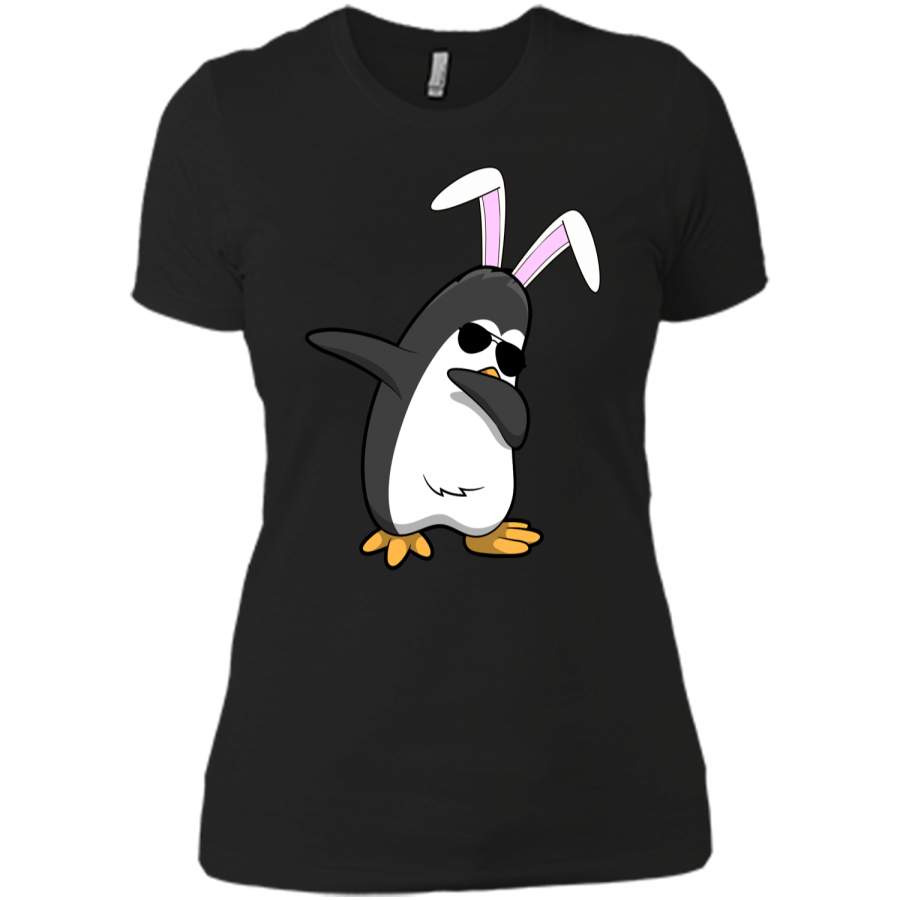 Dabbing Easter Bunny Shirt Penguin Dab Boys Girls Kids Gift Next Level Ladies Boyfriend Tee