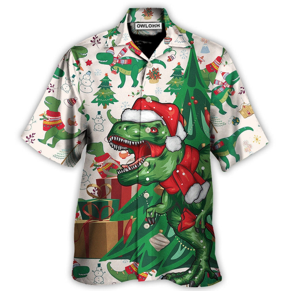 Christmas Dinosaurs Xmas Tree T-Rex Merry Rexmas – Hawaiian Shirt