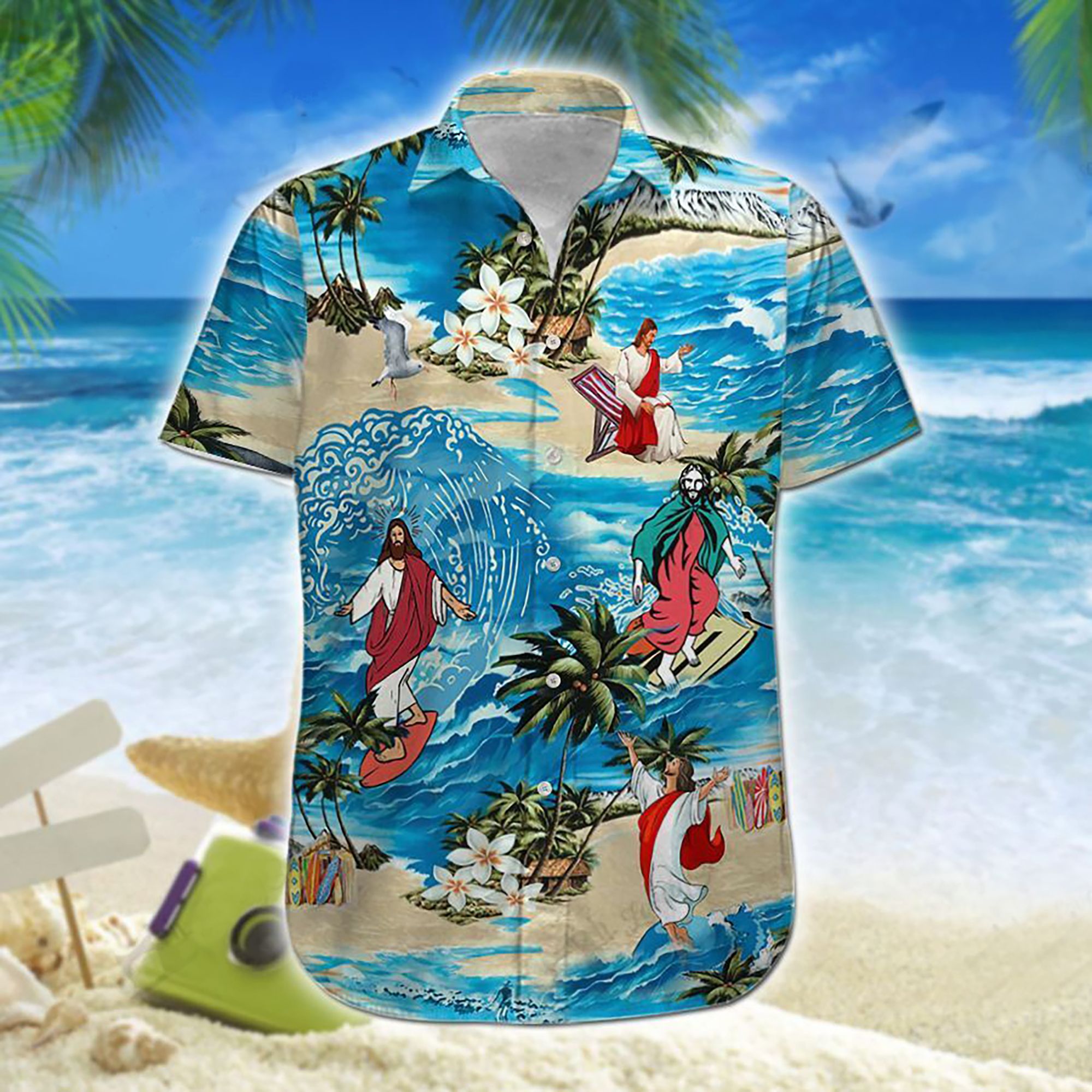 Hawaiian Shirt Jesus - Pinotee Store
