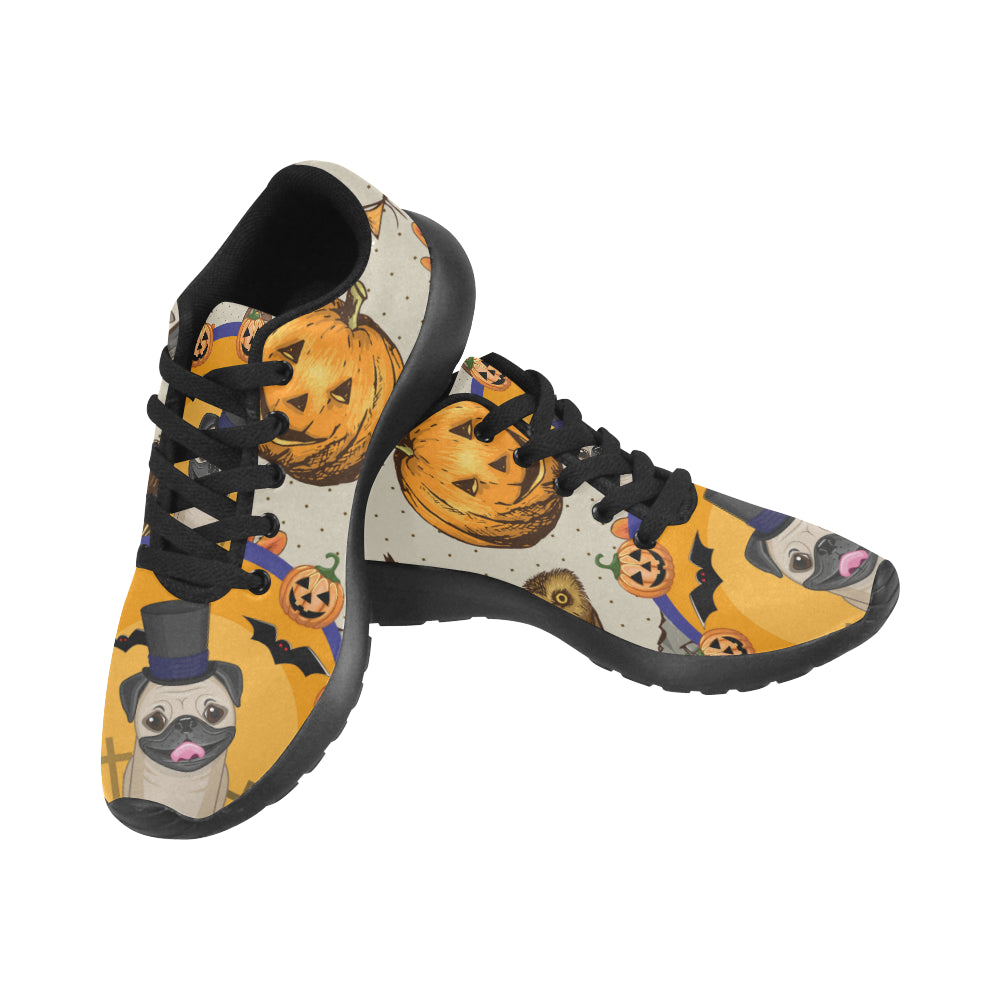 Pug Halloween Black Sneakers for Men