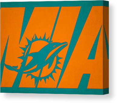 Miami Dolphins City Name Joe Hamilton Canvas Print