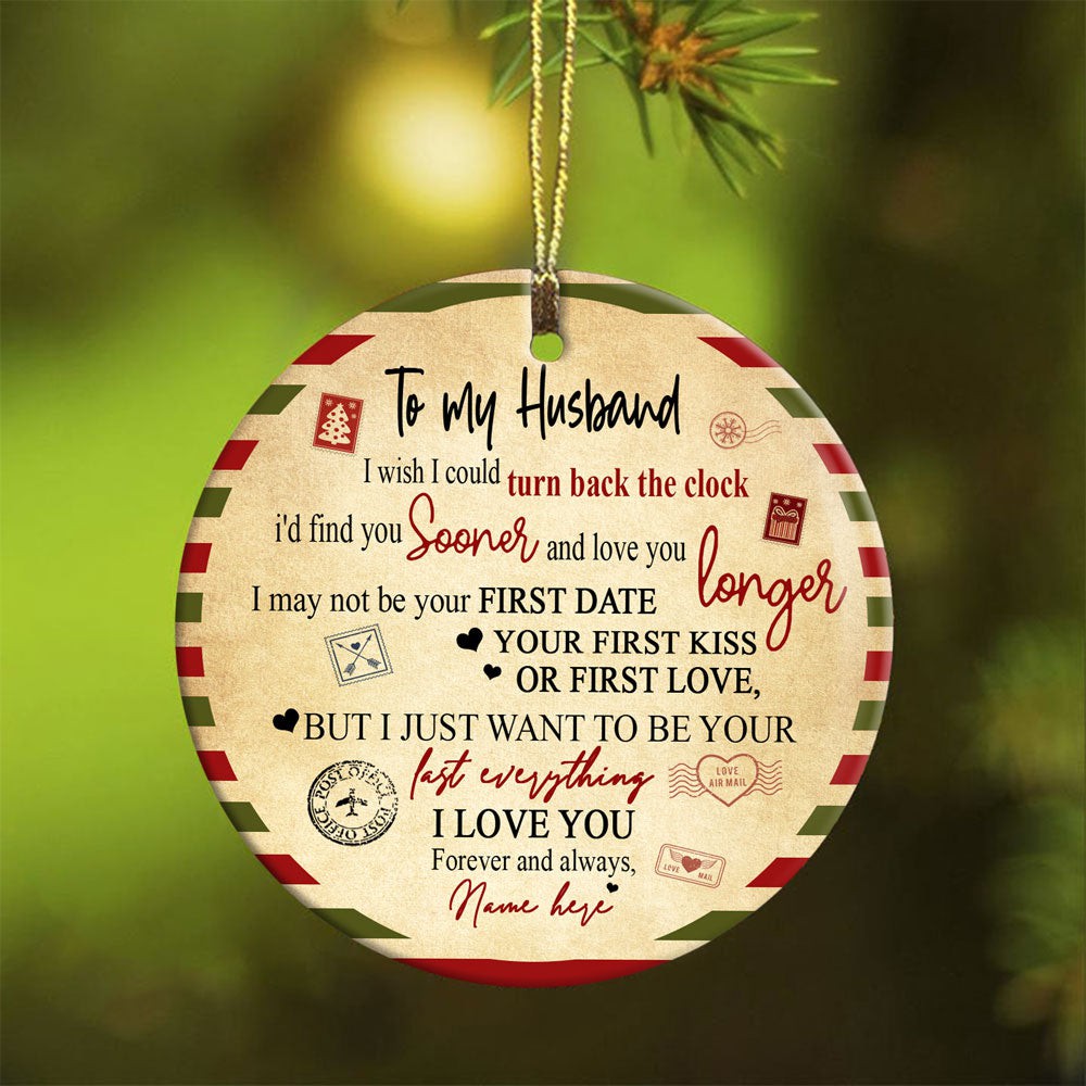 Personalized Christmas Gift For Husband To My Husband Ornament