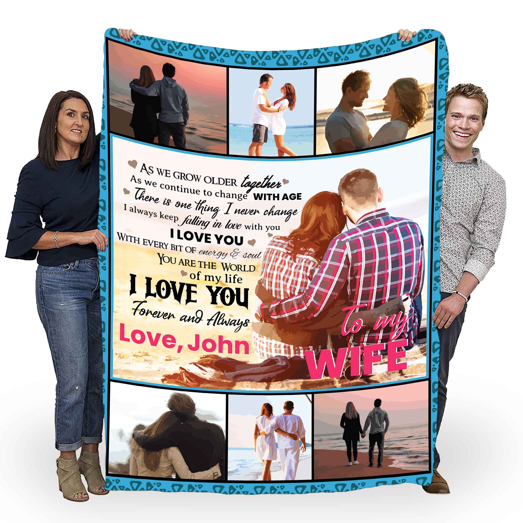 To My Wife-Forever And Always Custom Blanket