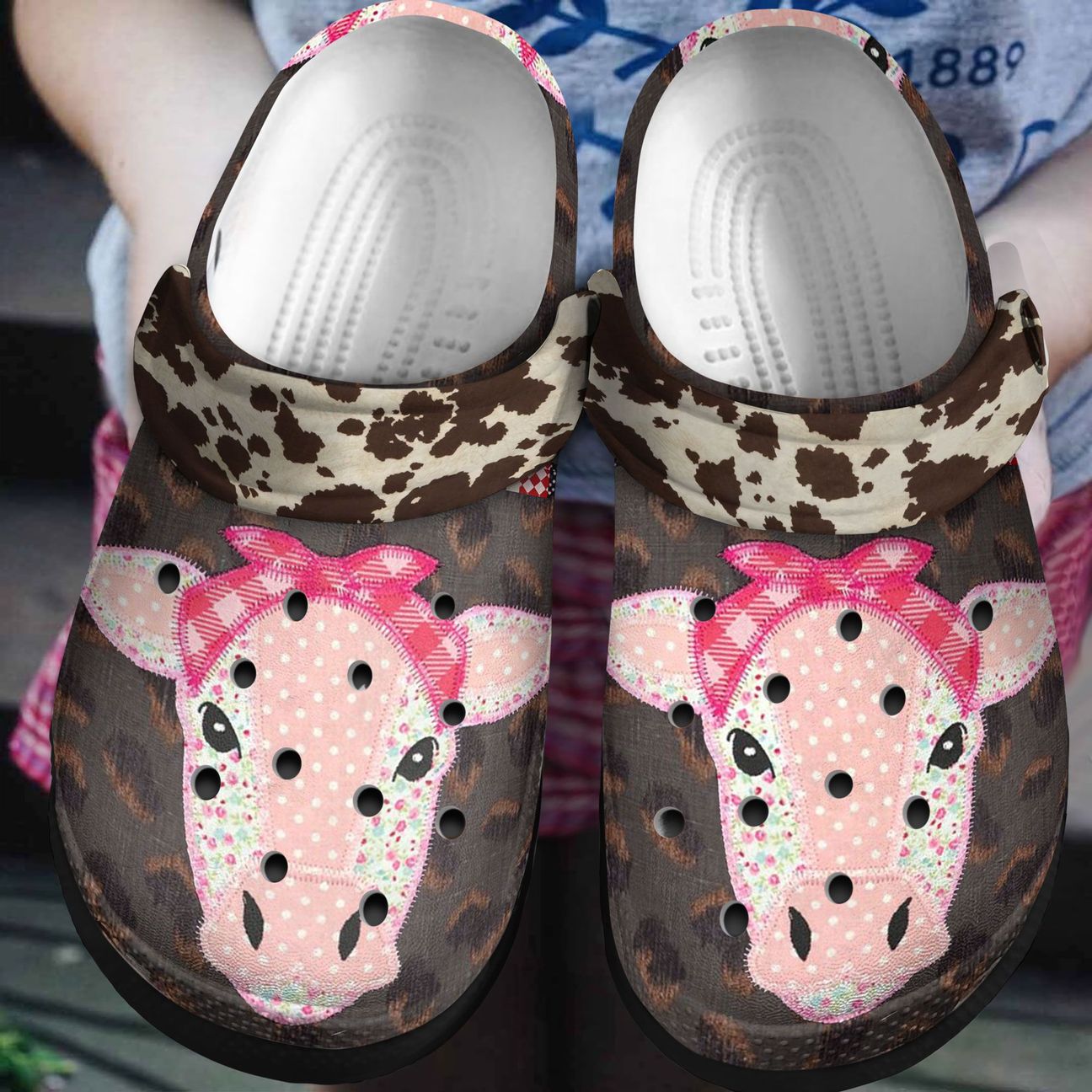 Cow Personalized Clog, Custom Name, Text, Color, Number Fashion Style For Women, Men, Kid, Print 3D Heifer