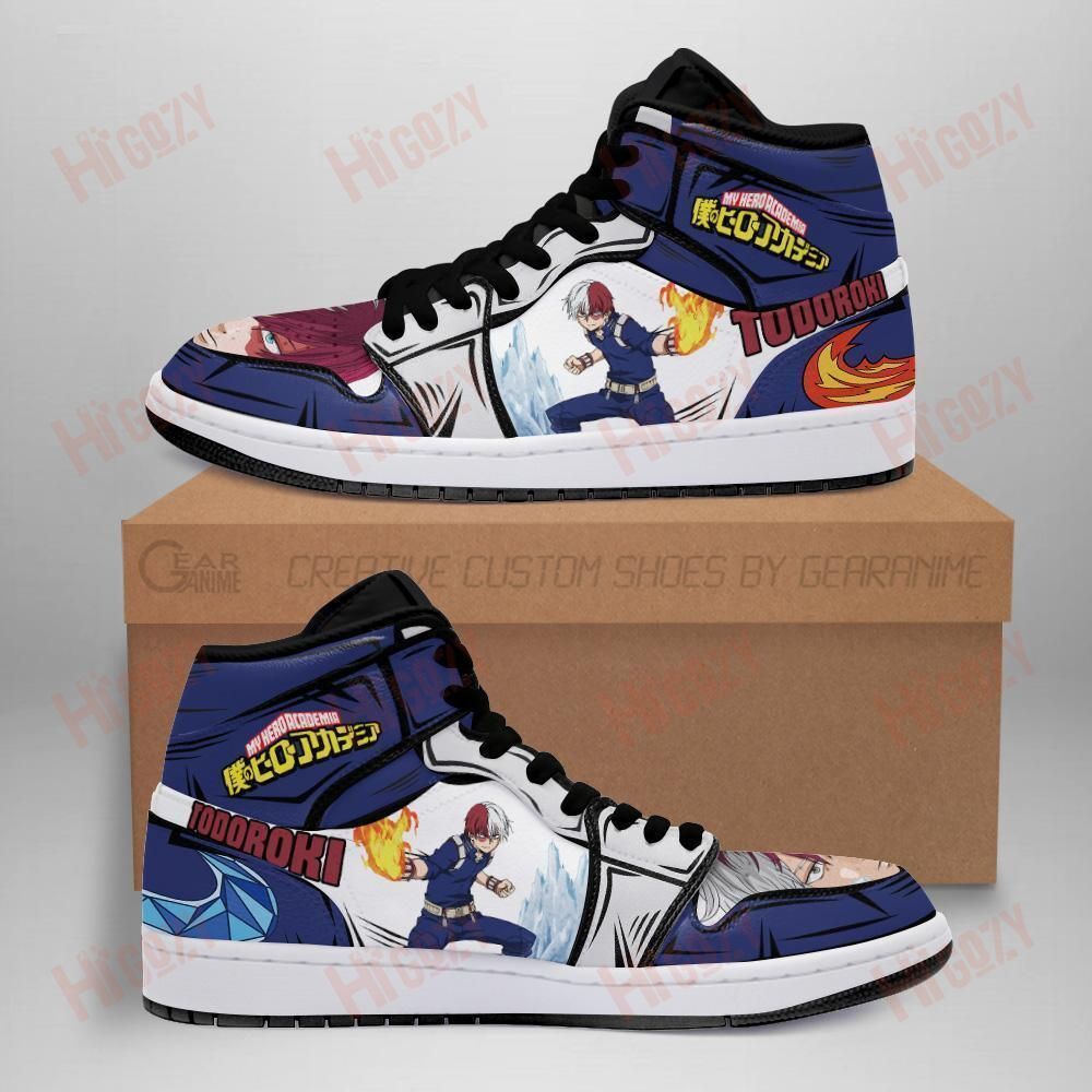 Bnha Shoto Todoroki Sneakers Custom Anime My Hero Academia Shoes