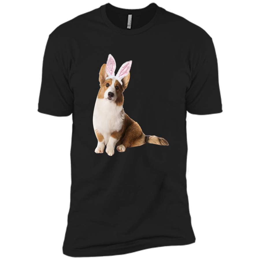 Cardigan Welsh Corgi Wearing Easter Bunny Ears Dog T-Shirt Next Level Premium Short Sleeve Tee