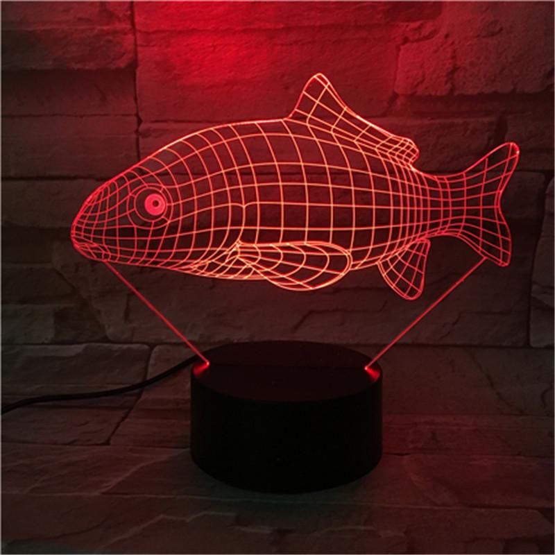 Underwater Animal Fish Design 3D Illusion Night Light Led Light