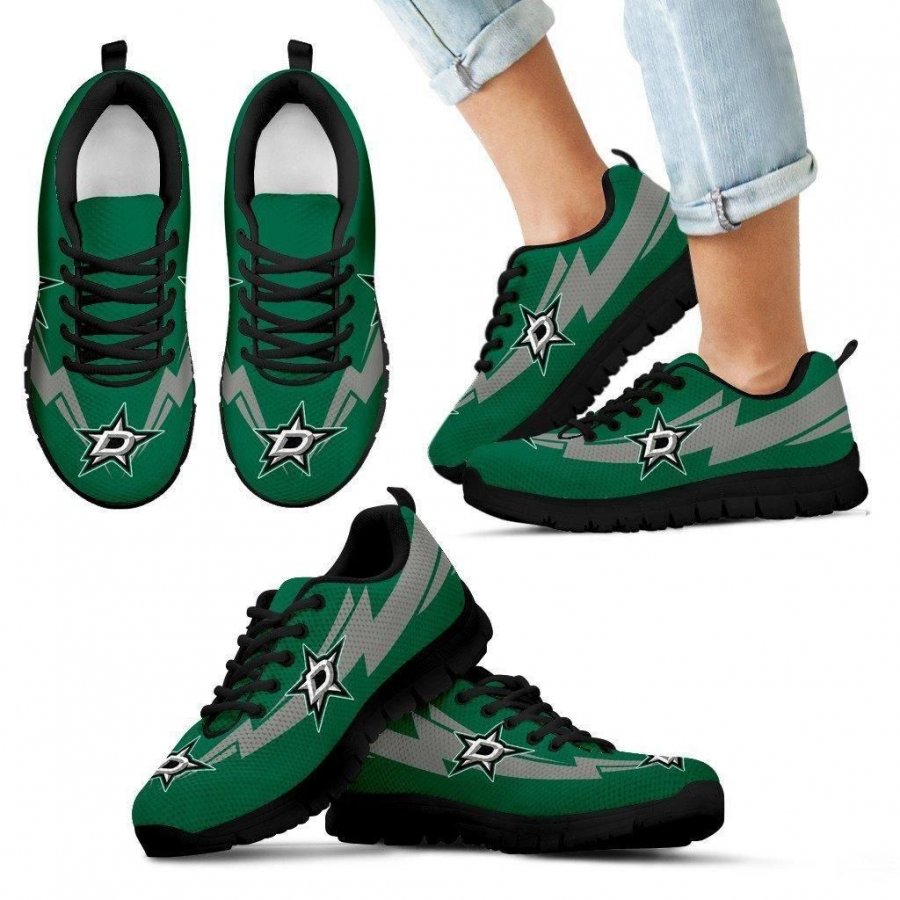 Three Amazing Good Line Charming Logo Dallas Stars Sneakers #785