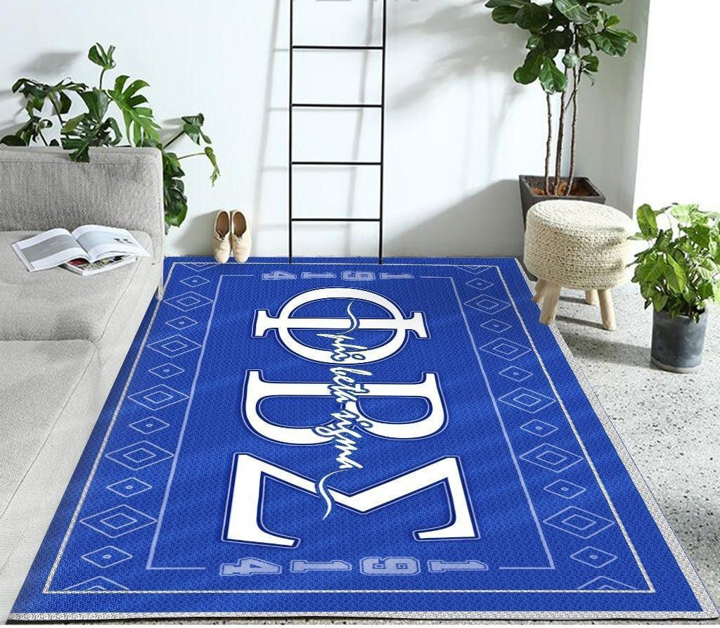 Wonderprint Area Rug Phi Beta Sigma Greek Letter 1914 Area Rug  Lt10