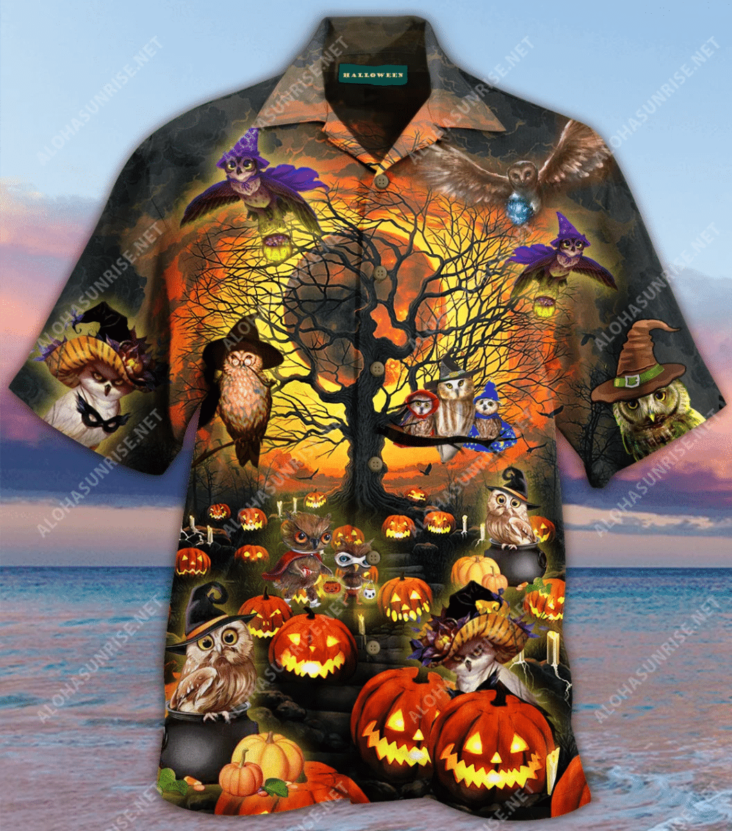 Amazing Owl Halloween Unisex Hawaiian Shirt