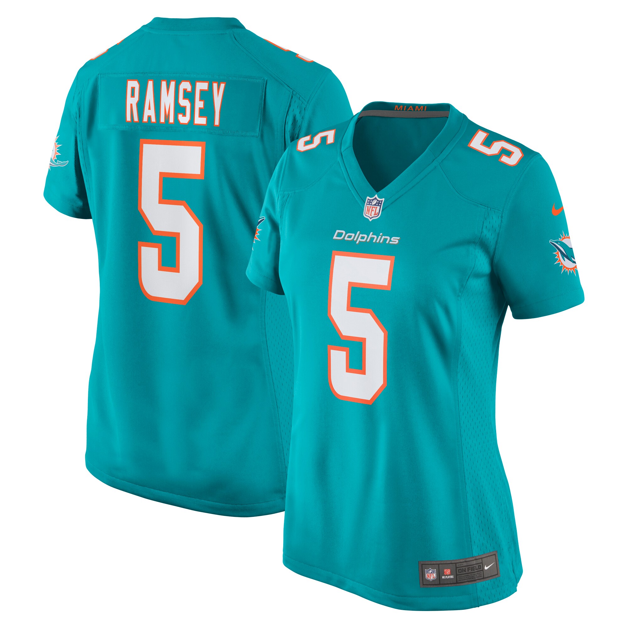 Jalen Ramsey Miami Dolphins Women's Player Jersey – Aqua