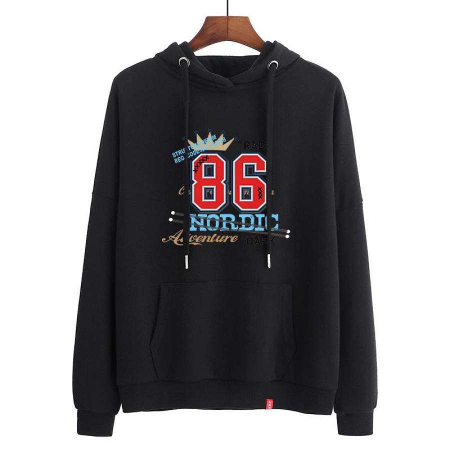 Nordic Number 86 hoodie for Girl Pop Sports imaged printed hoodie ideal present