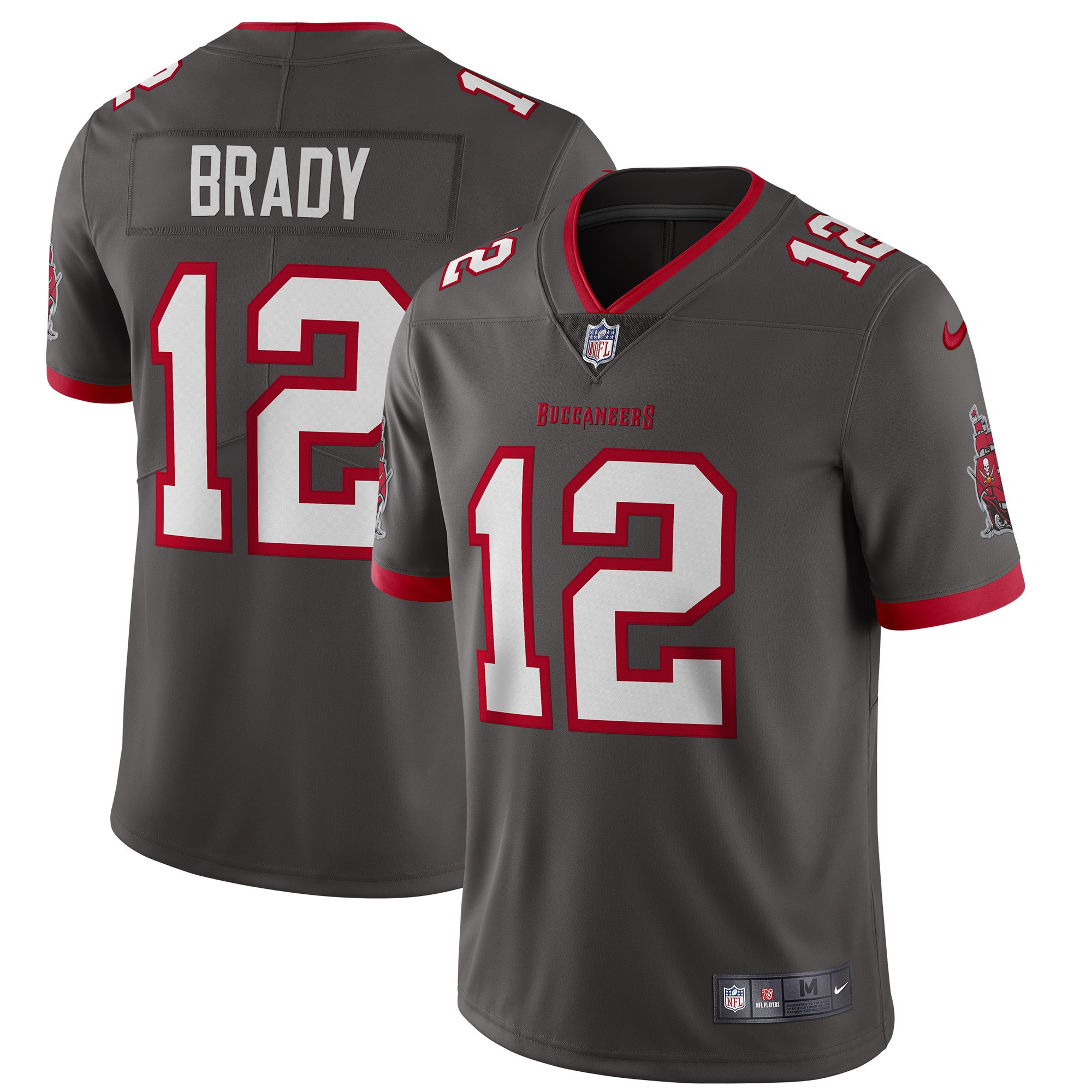 Tom Brady Tampa Bay Buccaneers Alternate Vapor Limited Jersey – Pewter NFL