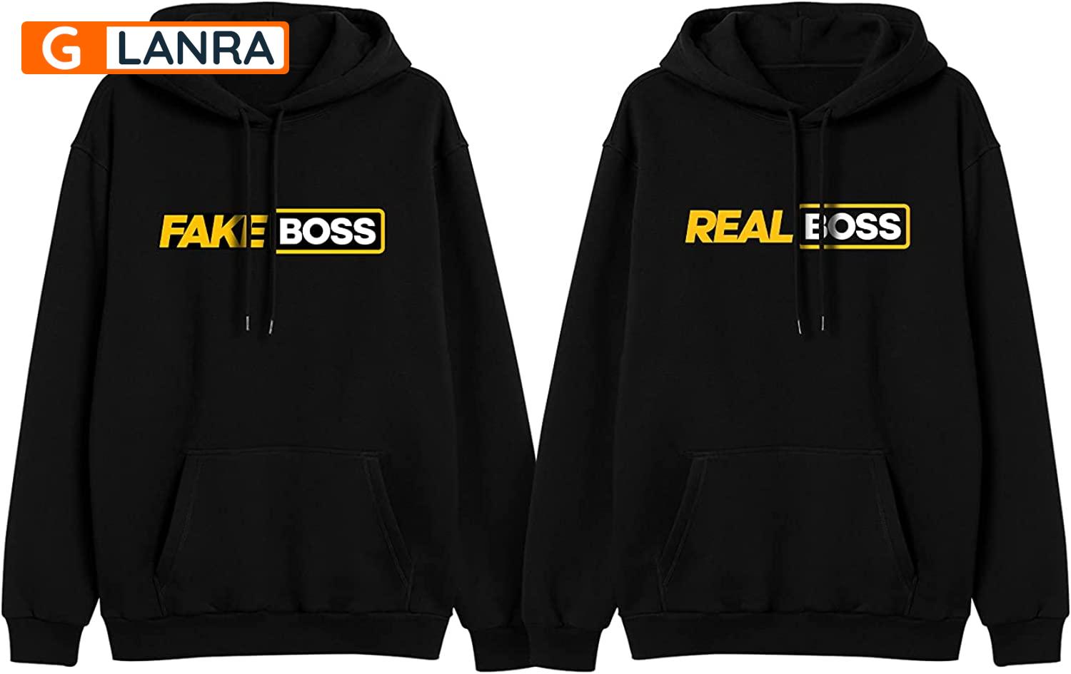 Fake Boss The Real Boss Hoodie, Couple Hoodie, Matching Couple Hoodie, Husband Wife Hoodie, Unisex Sweater, Sweatshirt