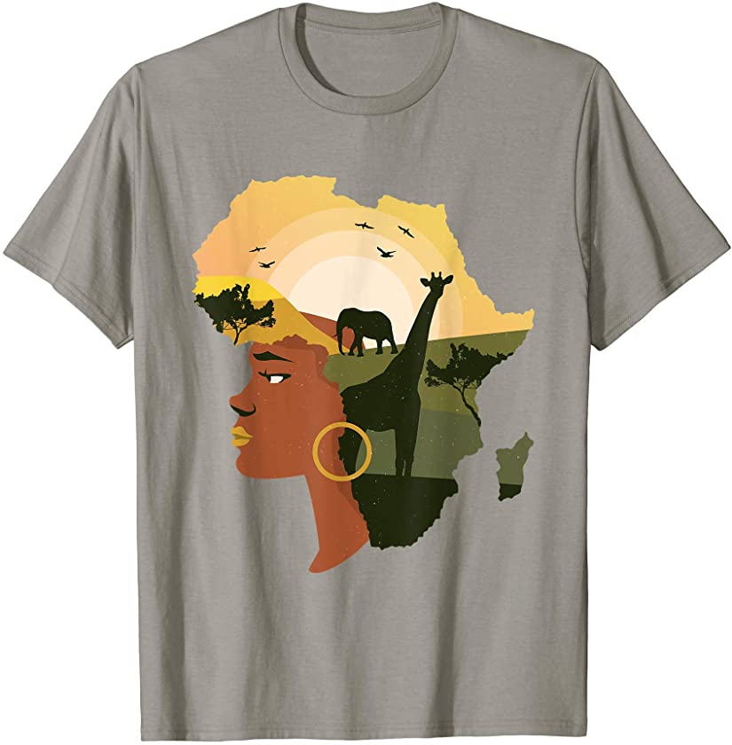 African American Black History Afro Gift Woman Hair Queen T-Shirt