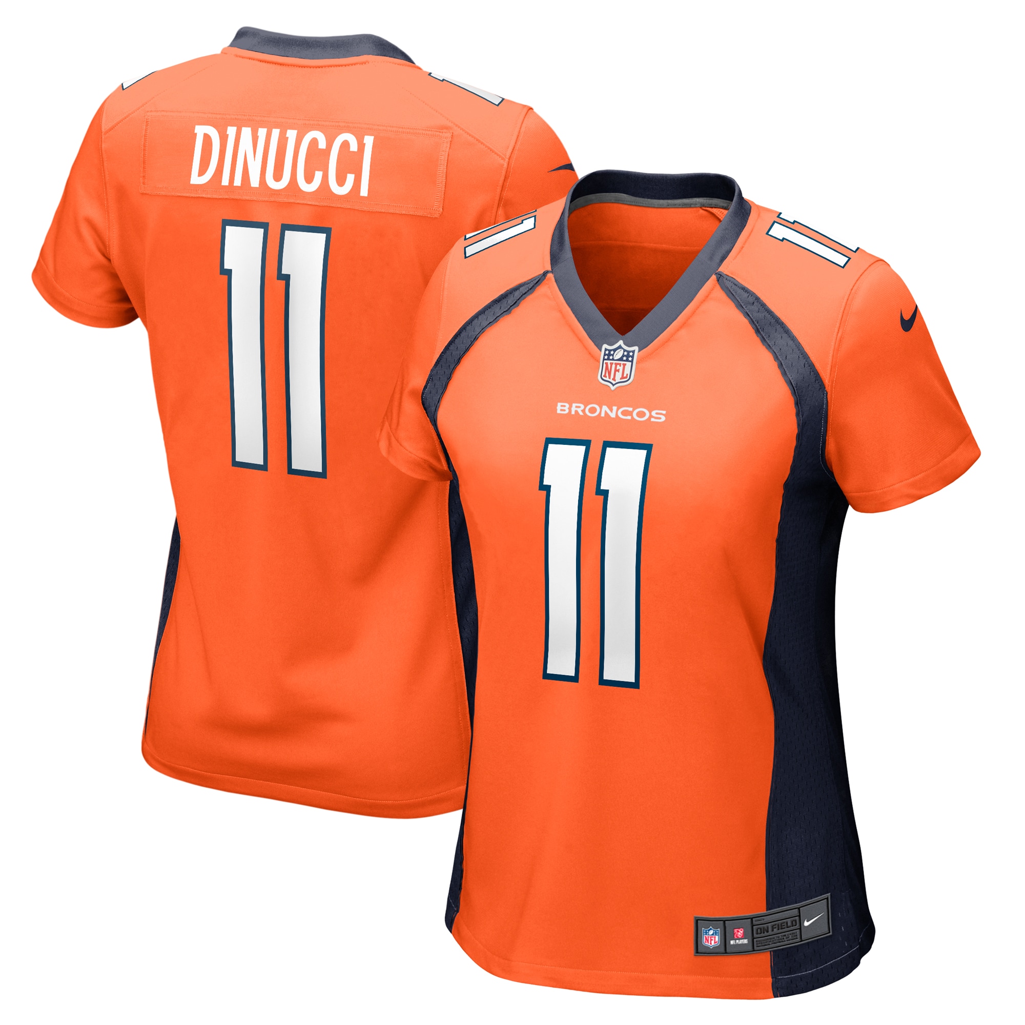 Women’s Denver Broncos Ben DiNucci  Orange Team Game Jersey