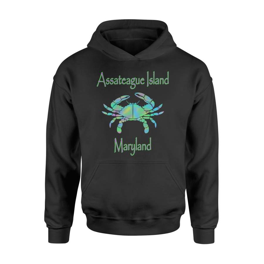 Assateague Island Maryland Blue Crab Beach Hoodie