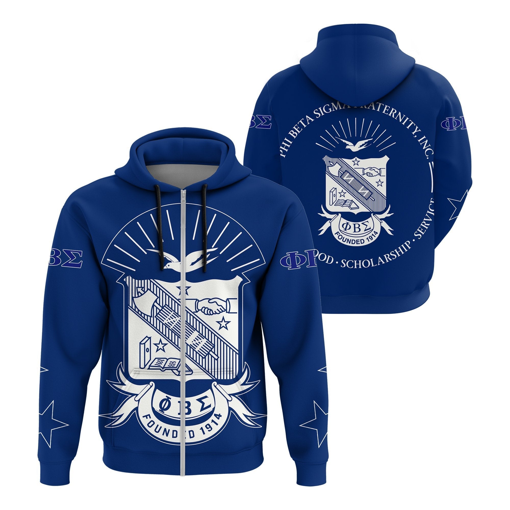 Fraternity Hoodie – Phi Beta Sigma Fraternity Zip Hoodie