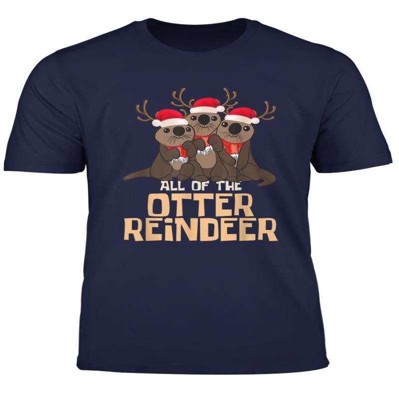 All Of The Otter Reindeer Christmas Funny Cute T Shirt