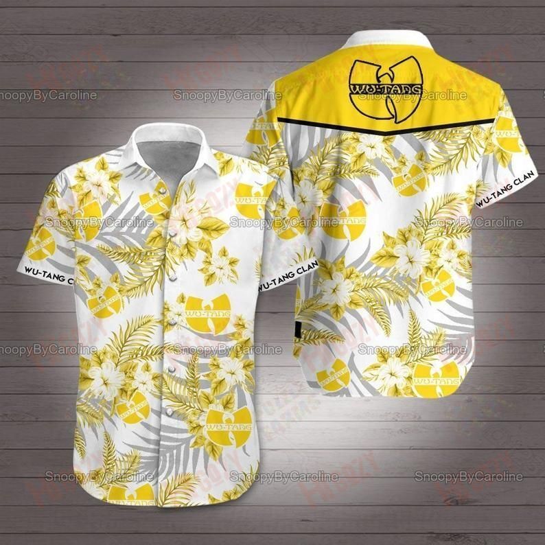 Wu Tang Band Rock Music Band Ii Graphic Print Short Sleeve Hawaiian Casual Shirt