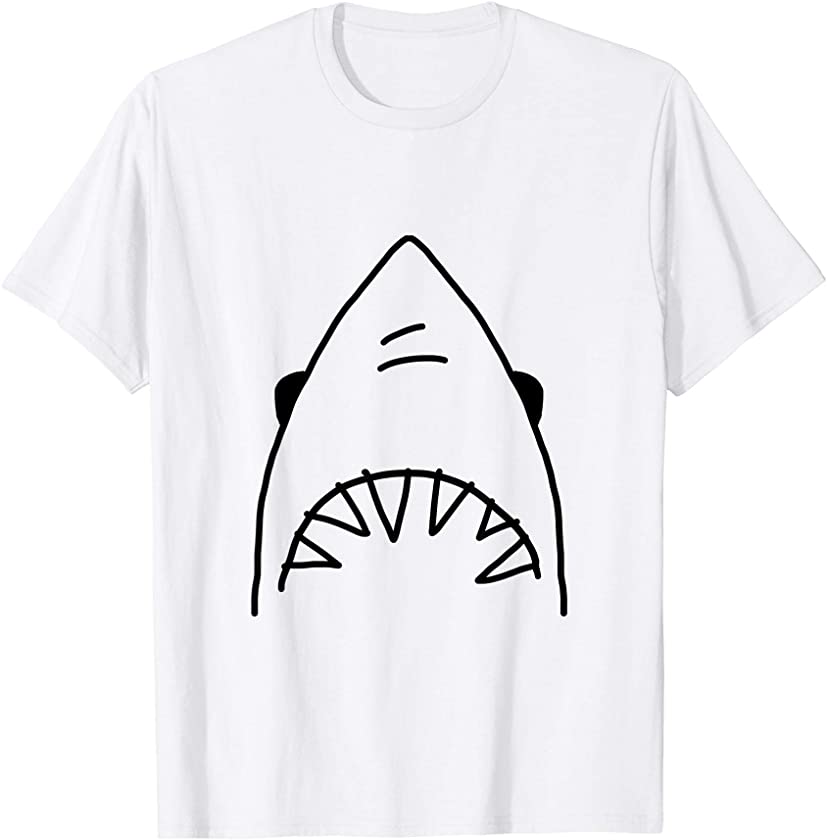 Shark Head Humor Print Funny Casual Fish Fishing Lovers Gift T-Shirt