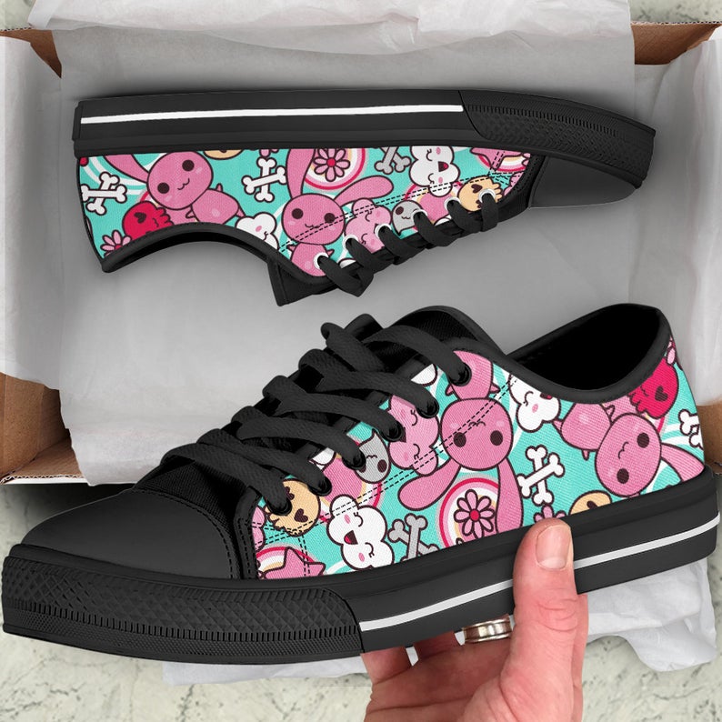 The Kawaii Sneaker Pastel Goth Bunny Blue Low Dark, Kawaii Grunge, Alternative Girl, Otaku Girls, Pastel Aesthetic