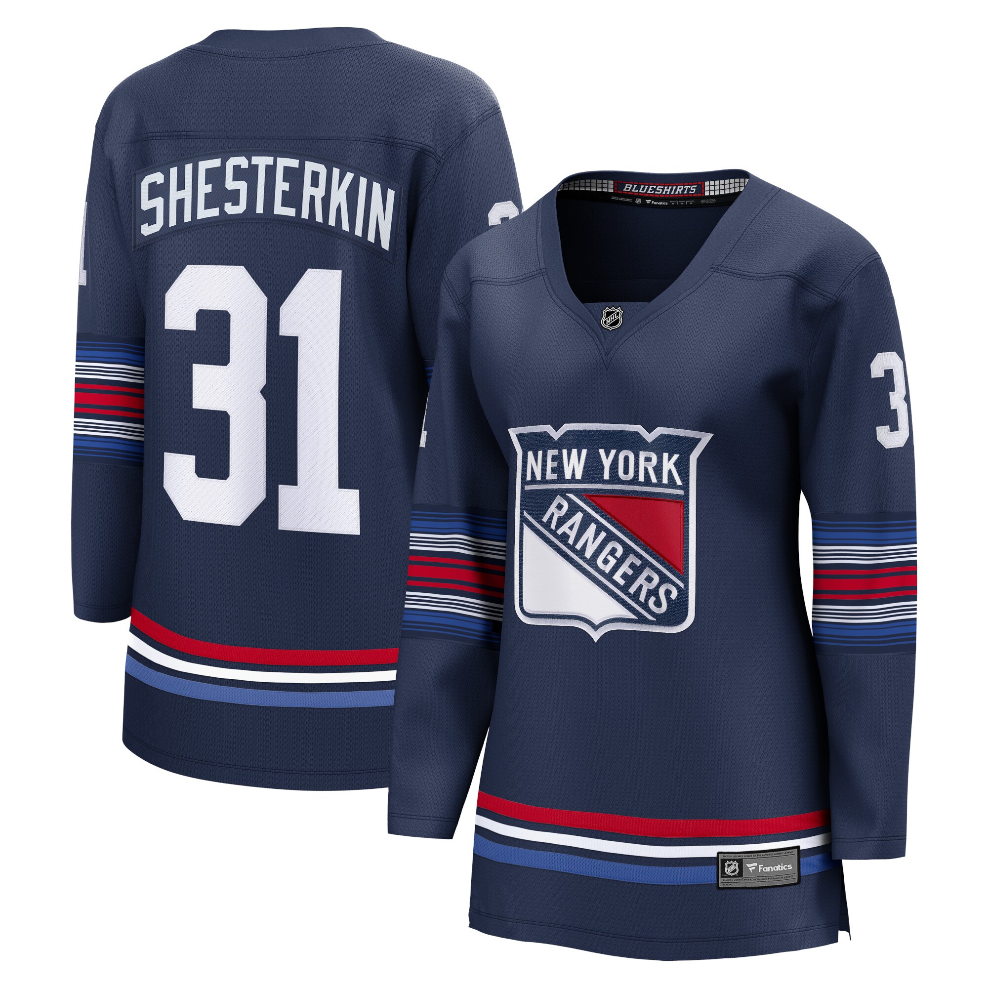 Igor Shesterkin New York Rangers Branded Women's Alternate Premier Breakaway Player Jersey – Navy