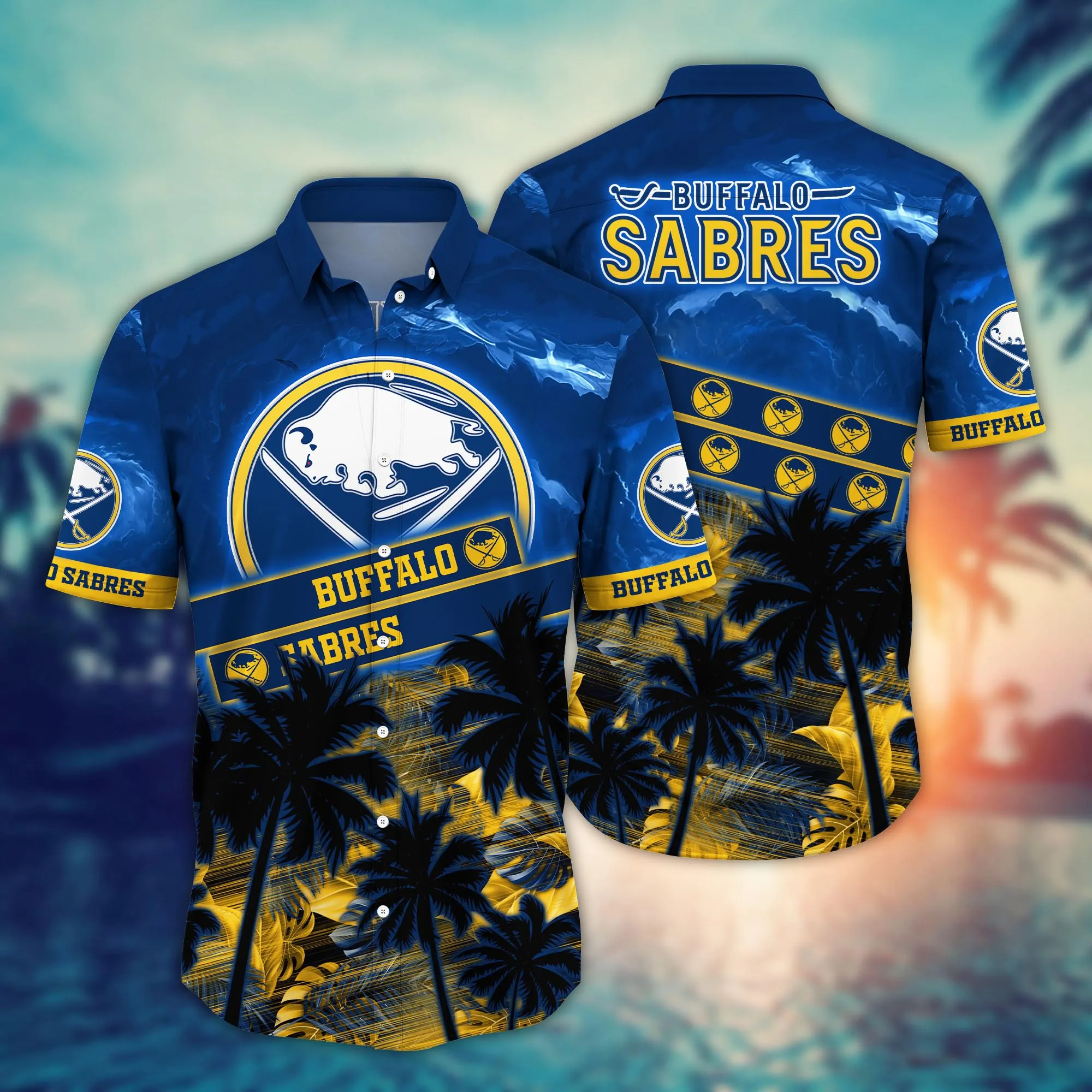 Buffalo Sabres Nhl Hawaiian Shirt Sea Shorestime Aloha Shirt