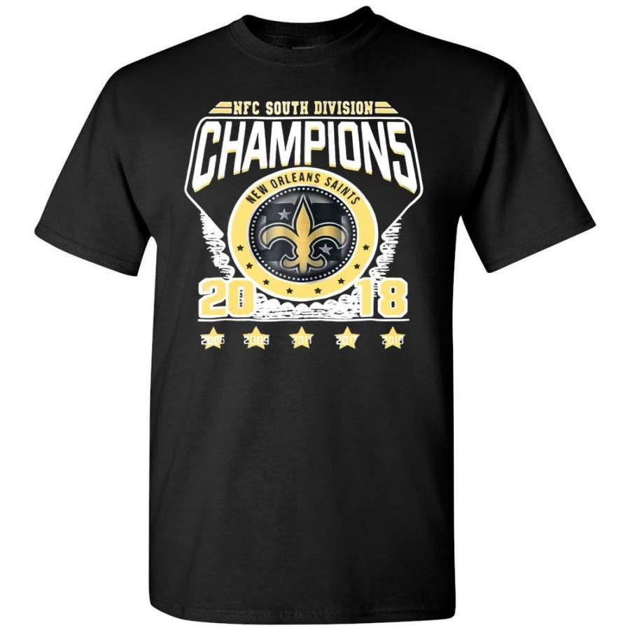 NFC South Division Champions 2018 New Orleans Saints T-Shirt