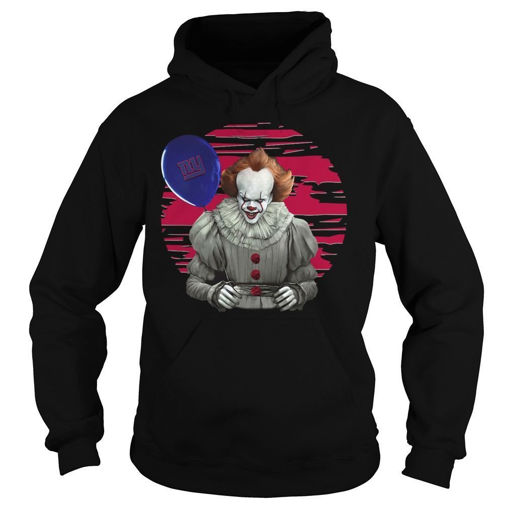 New York Giants Football Team Fans And Pennywise It The Clown Horror Movie Halloween Shirts