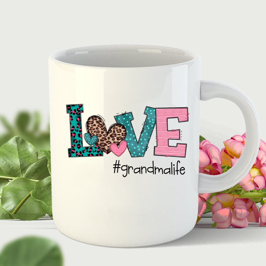 Personalized Love Grandma Leopard Mug